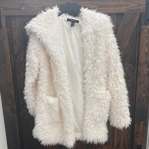 Forever 21 Cream Teddy Jacket
